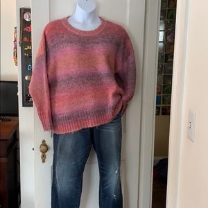 Pink striped sweater